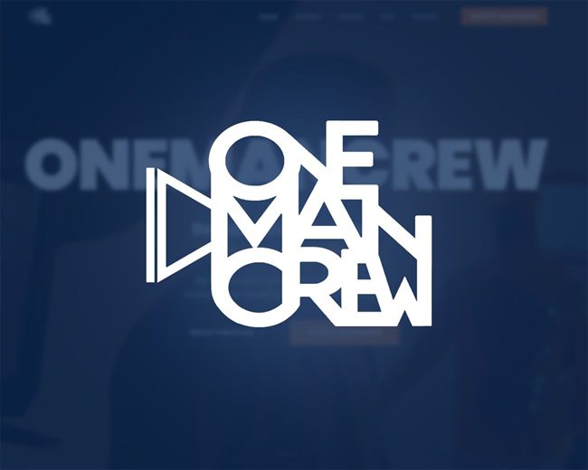 De website van videoproductiebedrijf ONEMANCREW, gemaakt door Brand-On