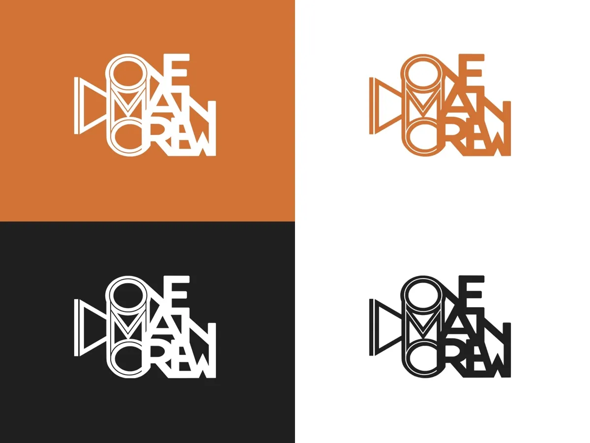 Logovarianten van ONEMANCREW, ontworpen door Brand-On